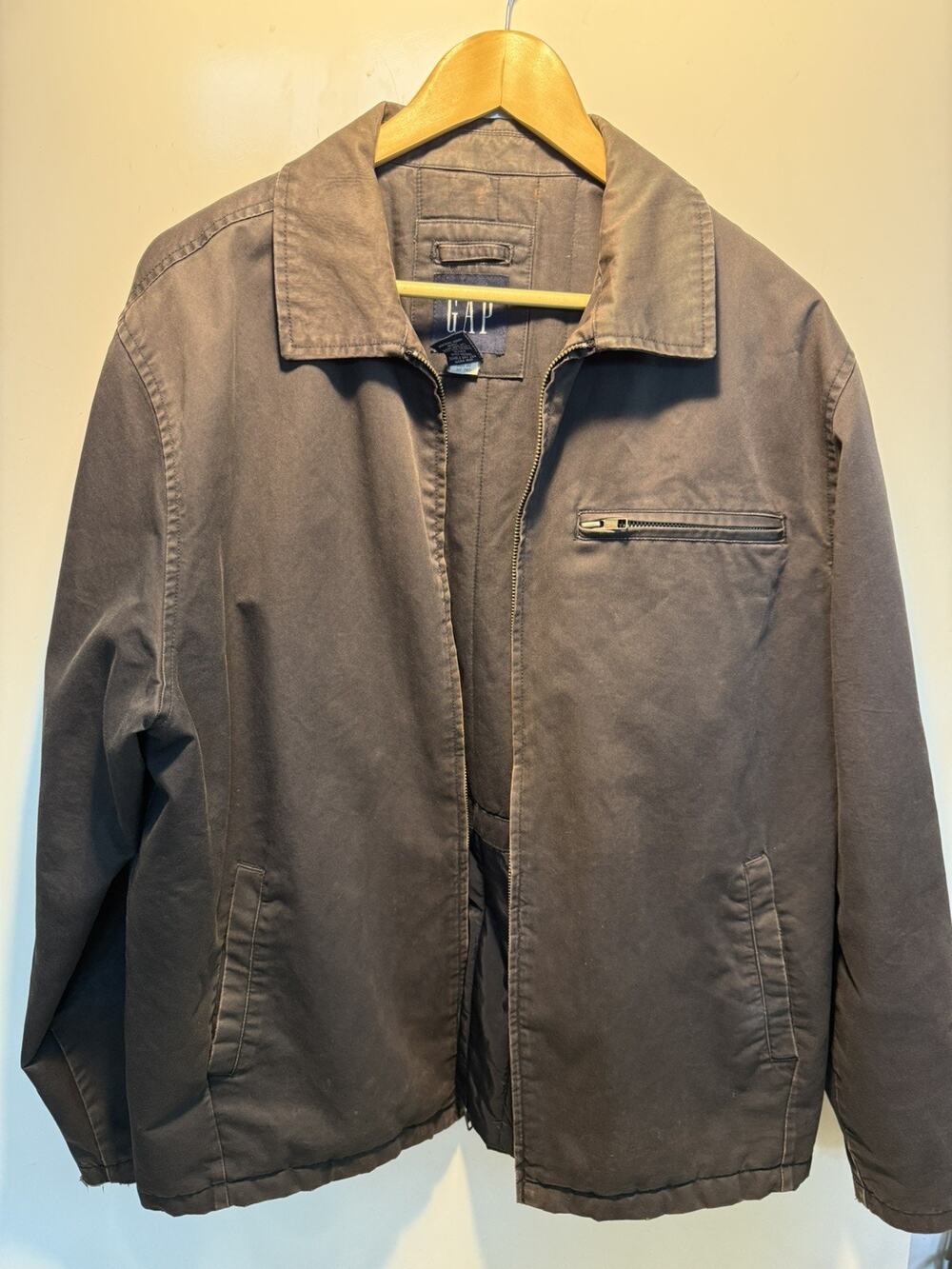 Vintage GAP Workwear Jacket Large Thrashed Distressed Grunge Burnout utility Y2K